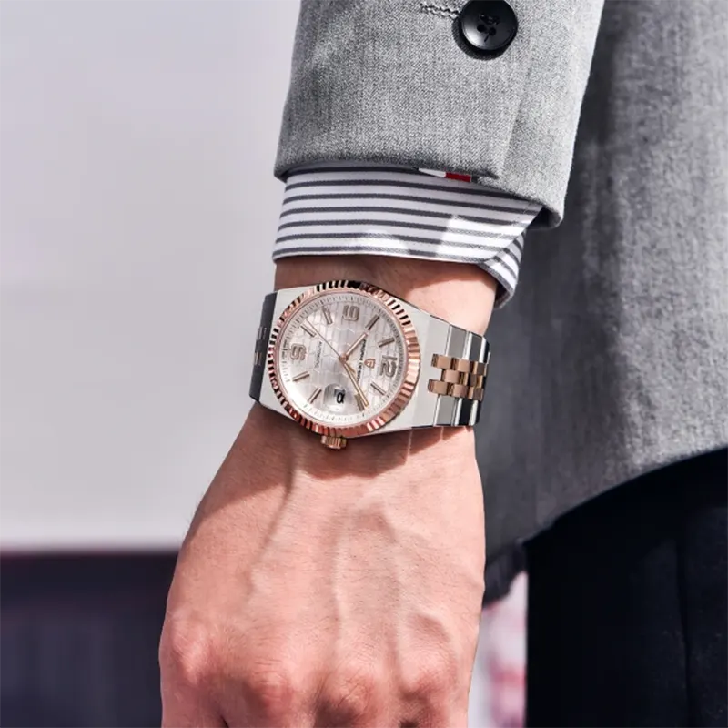 Pagani Design Land Dweller Duel tone Silver Dial Men's Watch- PD-YS027